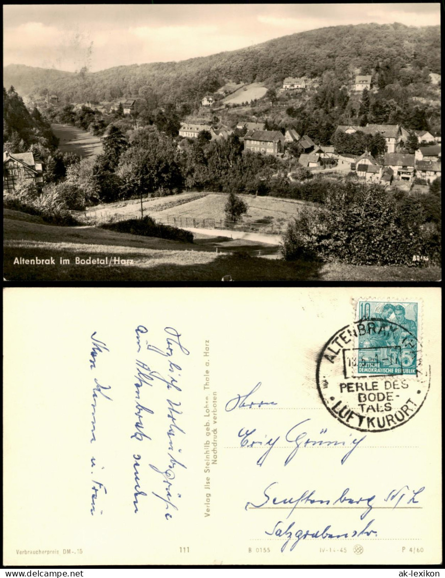 Ansichtskarte Altenbrak Panorama-Ansicht; Teilansicht, Bodetal 1961/1960 - Altri & Non Classificati