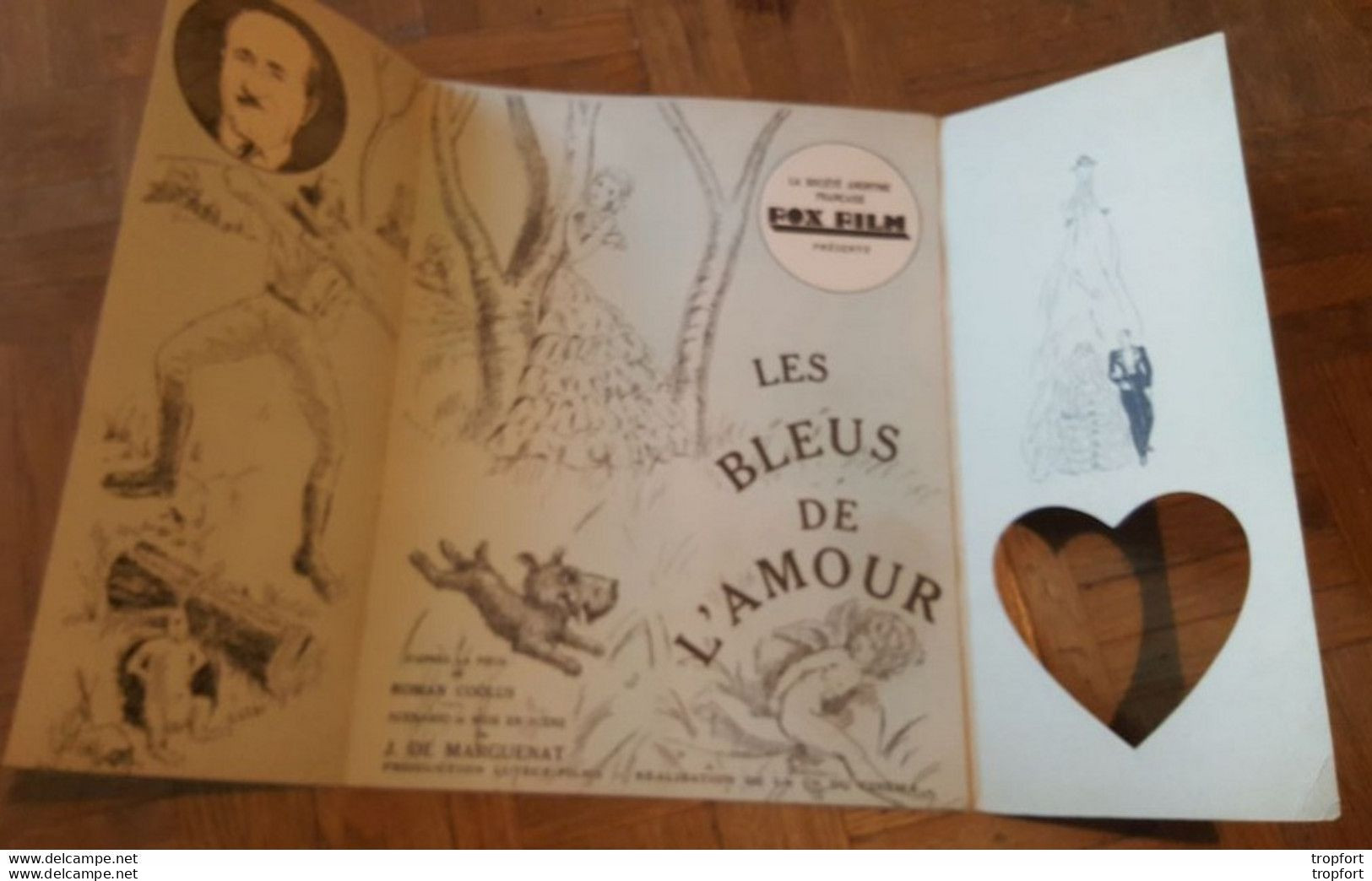 PR / SUPERBE PROGRAMME Ancien CINEMA FOX FILM  LES BLEUS DE L'AMOUR //BOURDIN / CHARPIN /MYRAL - Programas