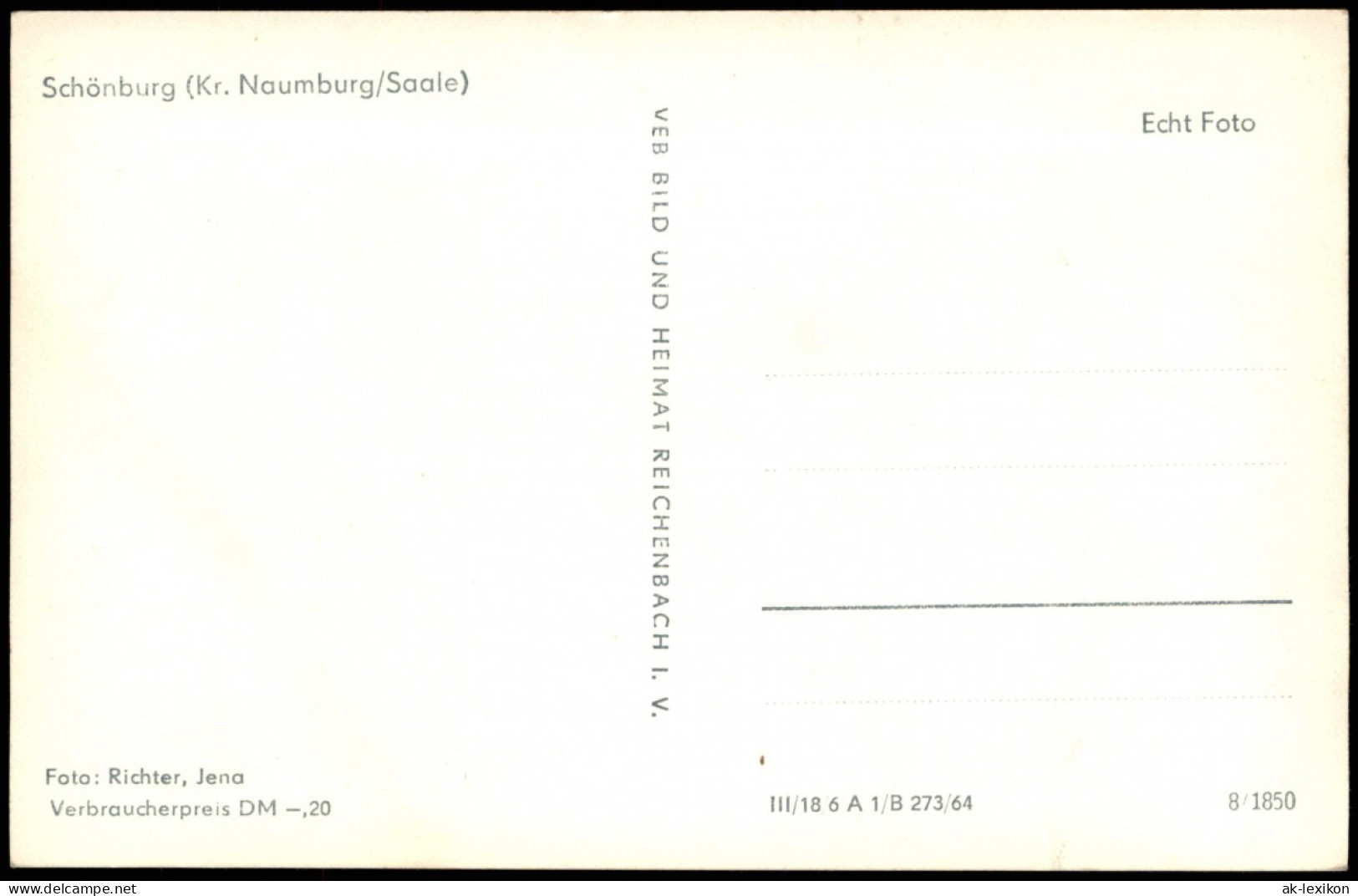 Ansichtskarte Schönburg (Saale) Blick Ins Tal 1964 - Altri & Non Classificati