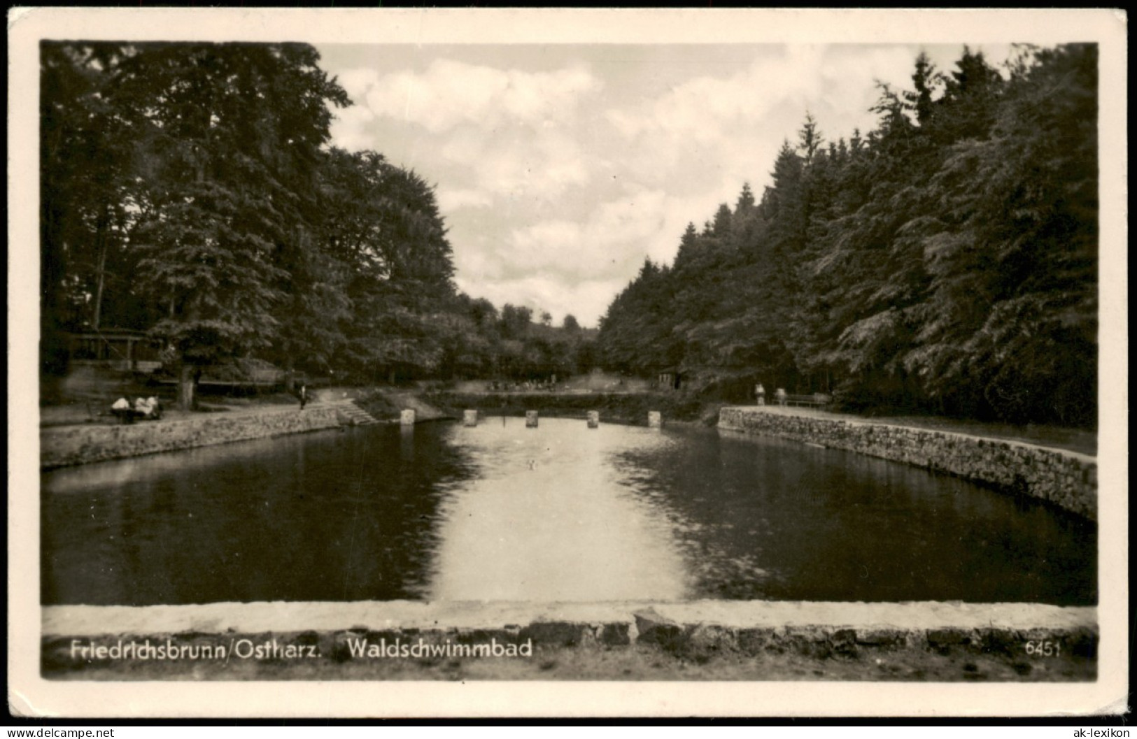 Ansichtskarte Friedrichsbrunn Schwimmbad 1954 - Altri & Non Classificati