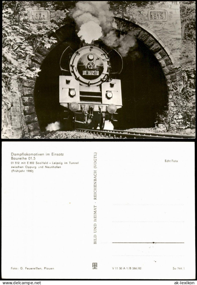 Neunhofen-Neustadt (Orla) Dampflokomotiven Baureihe 01.5, Tunnel, 1980 1982 - Neustadt / Orla