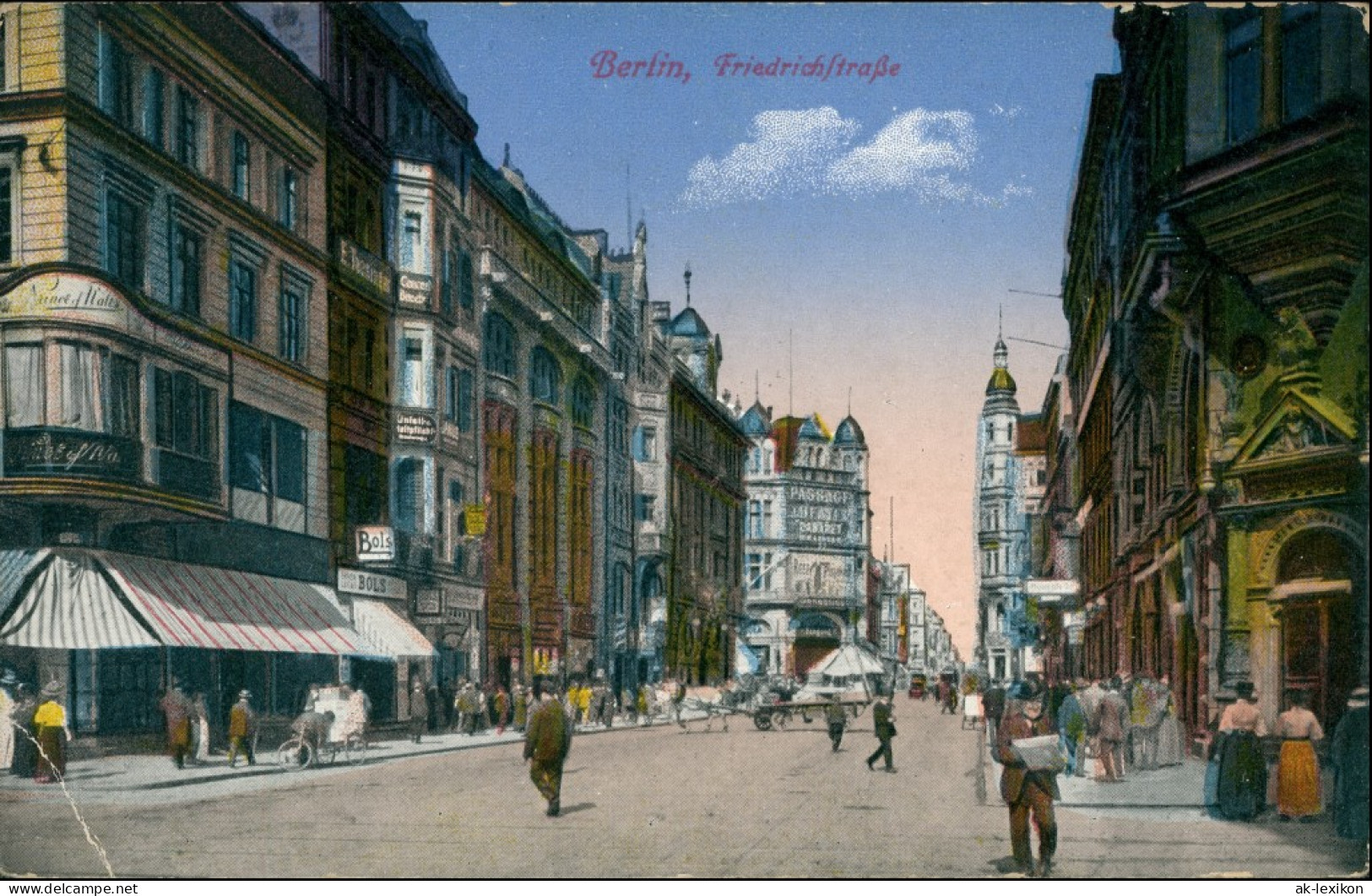 Ansichtskarte Mitte-Berlin Friedrichstraße, Restaurant - Belebt 1916 - Mitte