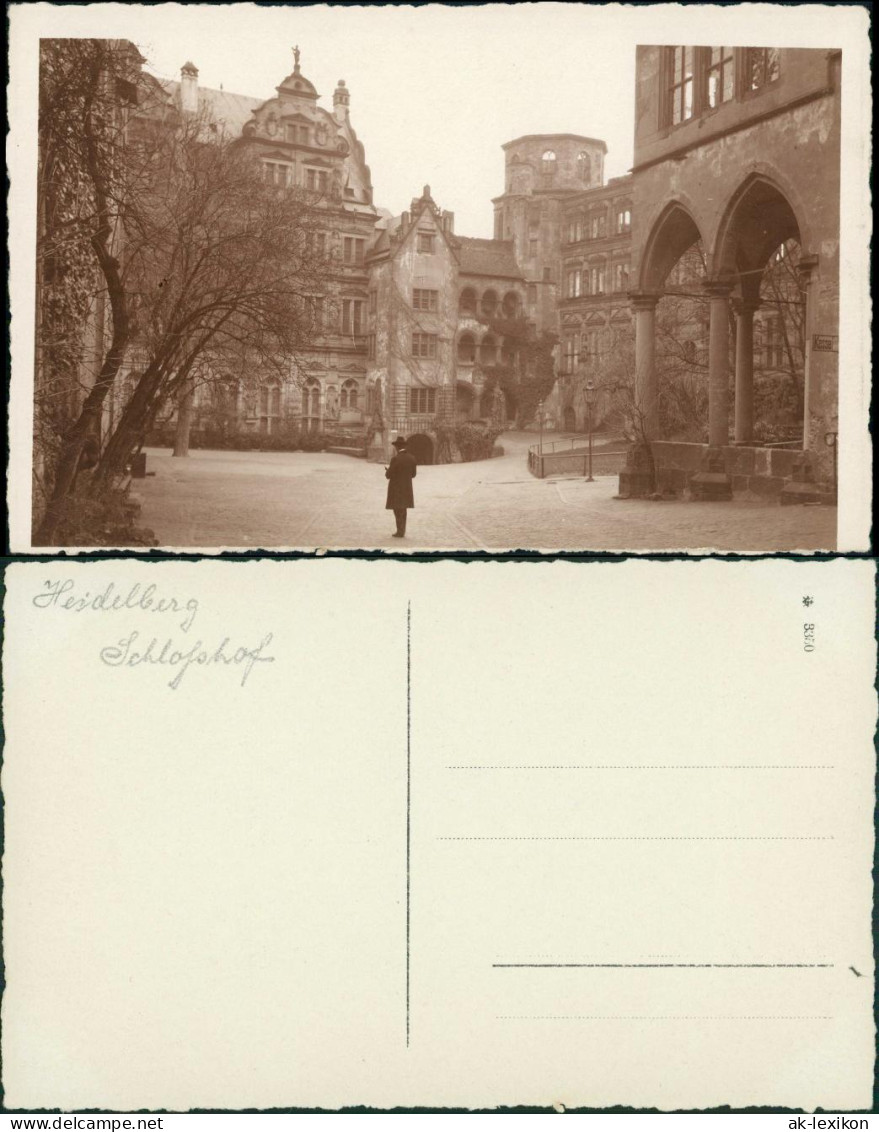 Ansichtskarte Heidelberg Schloßhof 1929 - Heidelberg