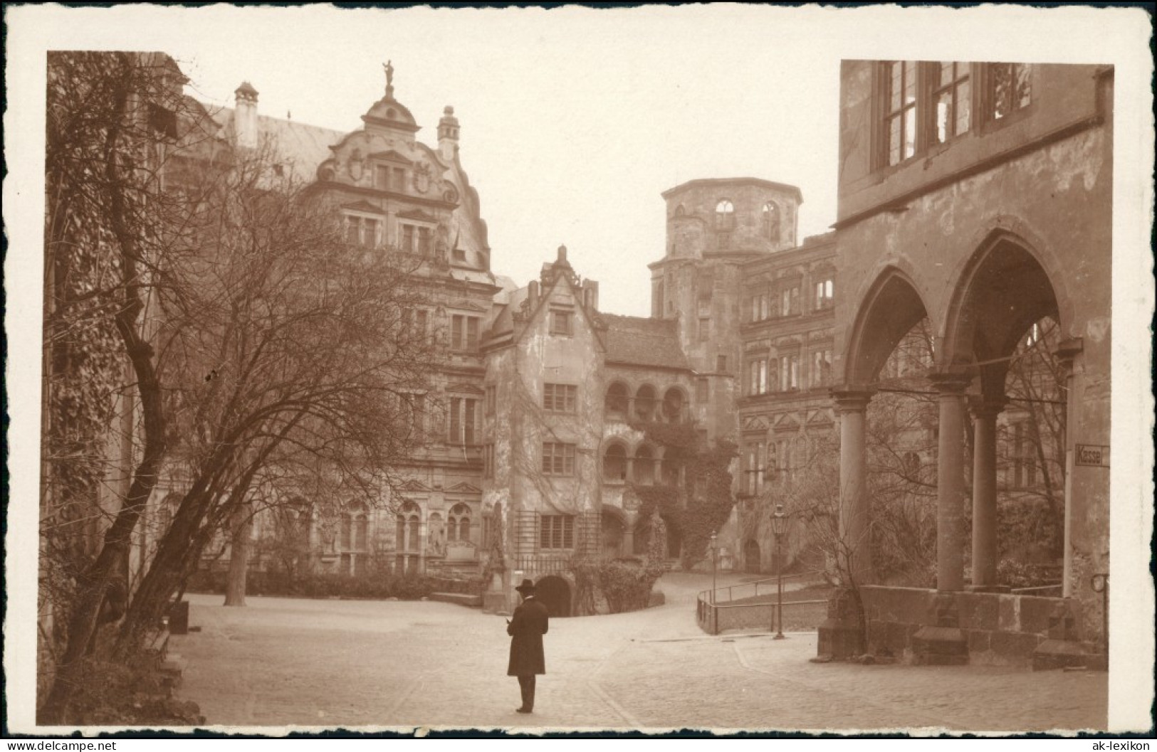 Ansichtskarte Heidelberg Schloßhof 1929 - Heidelberg