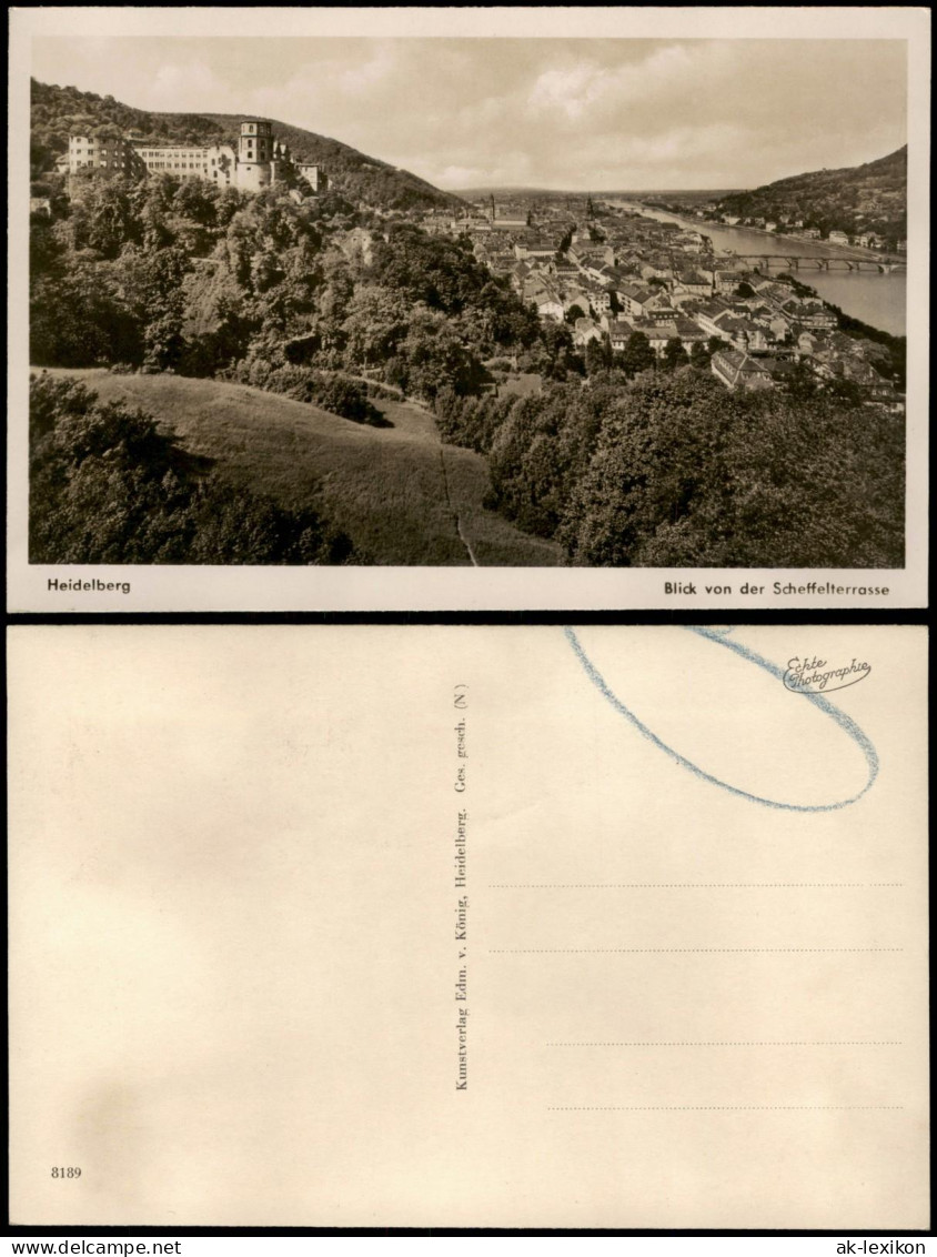 Ansichtskarte Heidelberg Panorama-Ansicht, Stadtansicht U. Schloss 1940 - Heidelberg