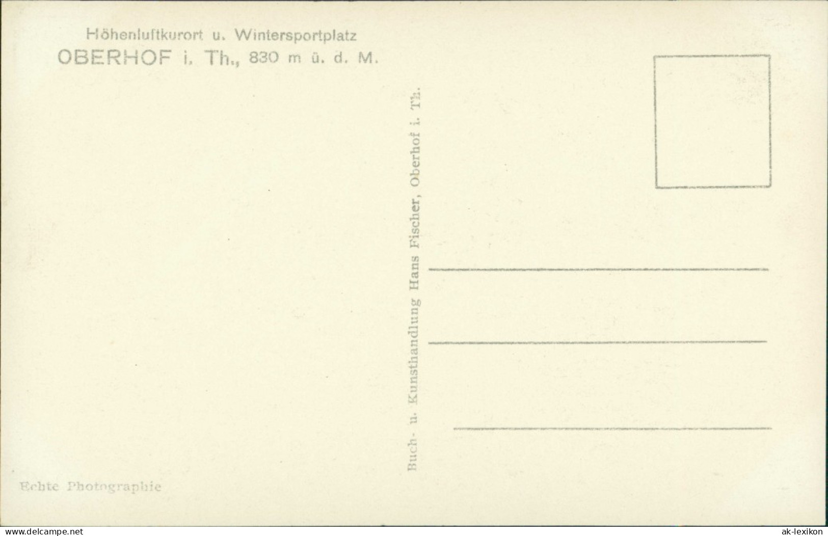 Ansichtskarte Oberhof (Thüringen) Forellenteich Am Bahnhof 1928 - Oberhof