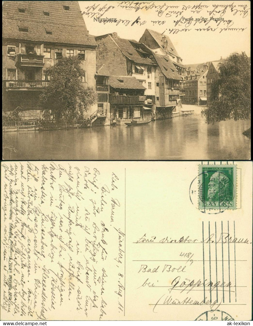 Ansichtskarte Nürnberg Partie An Der Pegnitz 1911 - Nuernberg