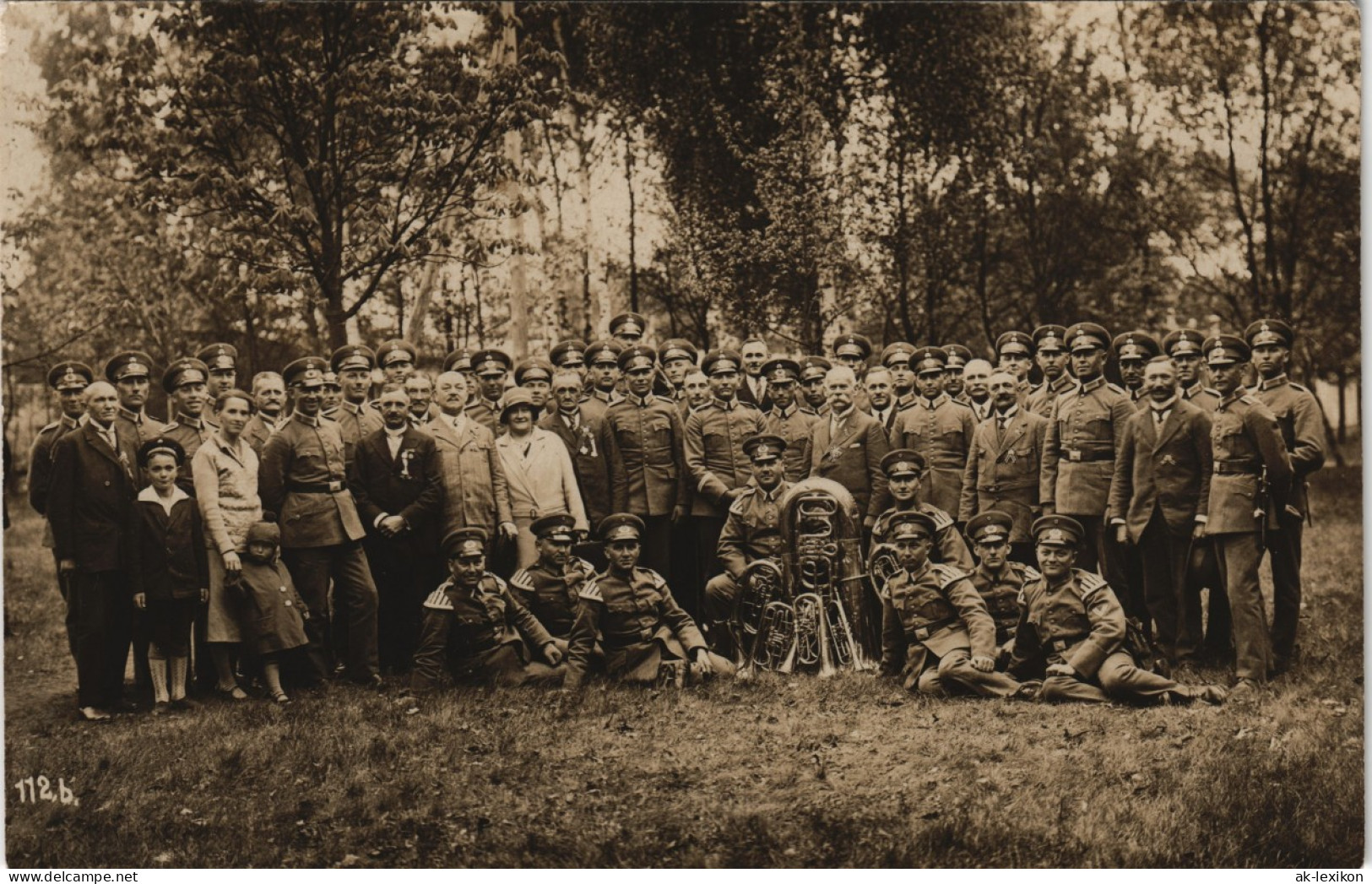 Ansichtskarte  Militär/Propaganda 1.WK (Erster Weltkrieg) Gruppe Kapelle 1915 - Guerre 1914-18