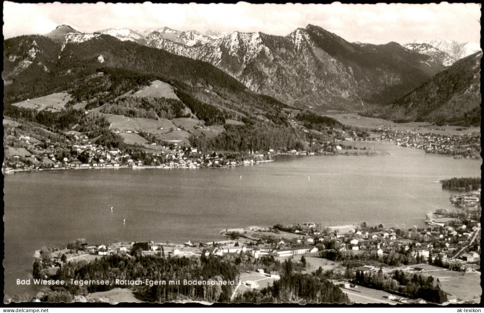 Ansichtskarte Bad Wiessee Tegernsee, Rottach-Egern Mit Bodenschneid 1962 - Bad Wiessee