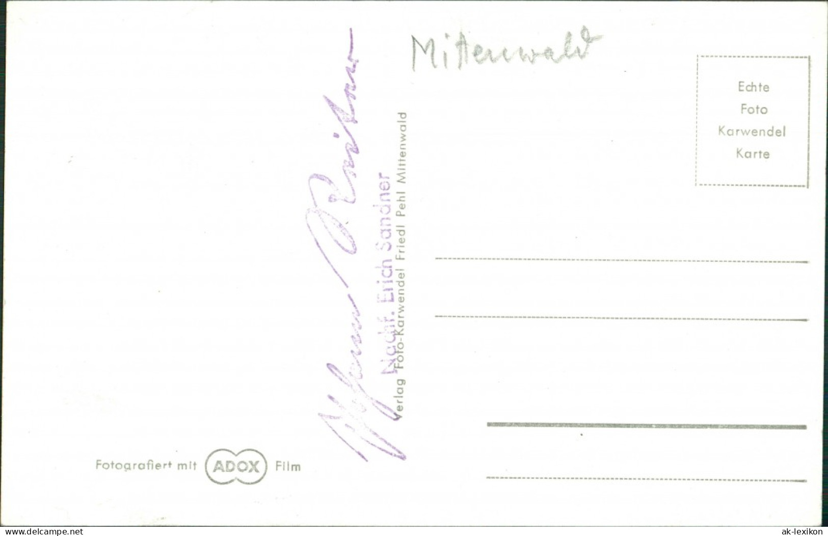 Ansichtskarte Mittenwald Geigenbau Johann Reiter Schöpfer Der Oktavgeige 1964 - Mittenwald