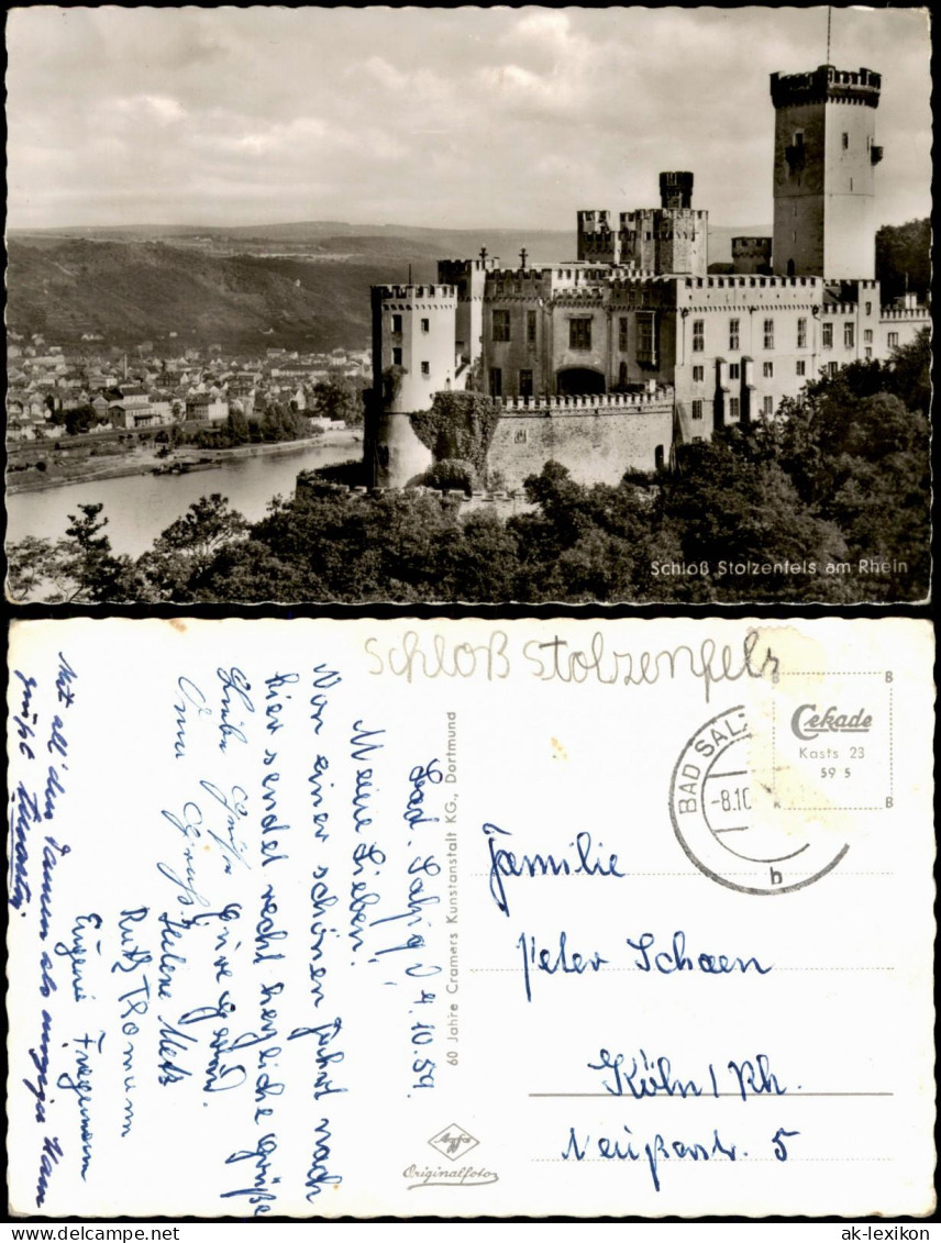 Ansichtskarte Stolzenfels-Koblenz Schloß Stolzenfels/Burg Stolzenfels 1959 - Koblenz