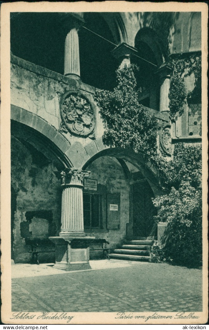 Ansichtskarte Heidelberg Schloss Saalbau 1937 - Heidelberg