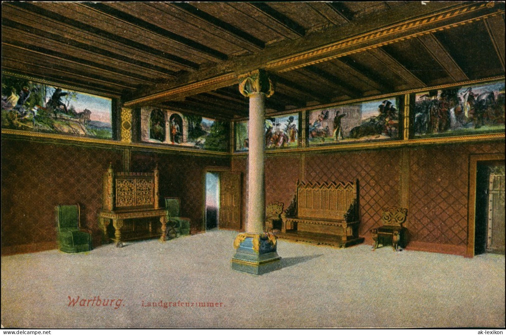 Ansichtskarte Eisenach Wartburg, Landgrafenzimmer 1913 - Eisenach