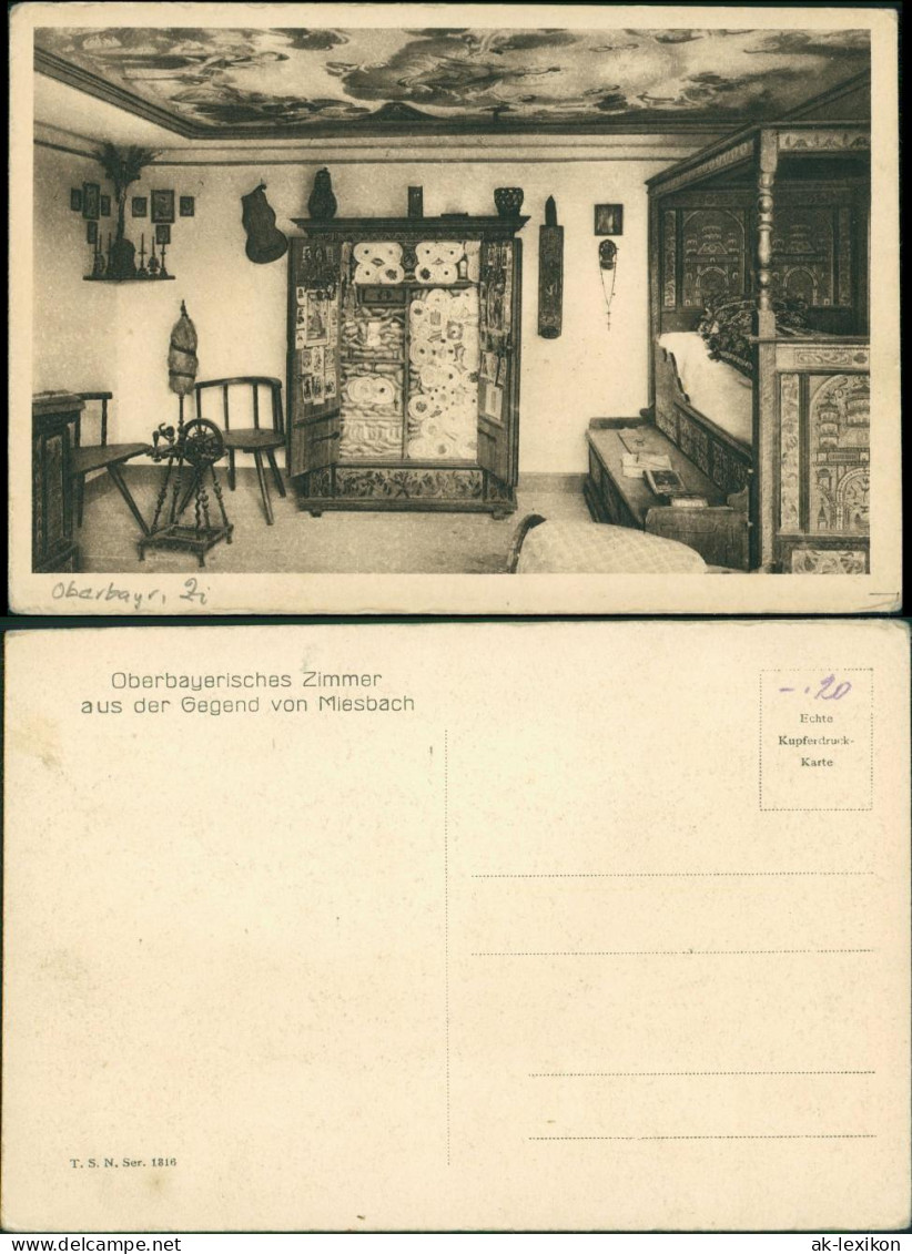 Ansichtskarte Miesbach Oberbayerisches Zimmer 1929 - Miesbach