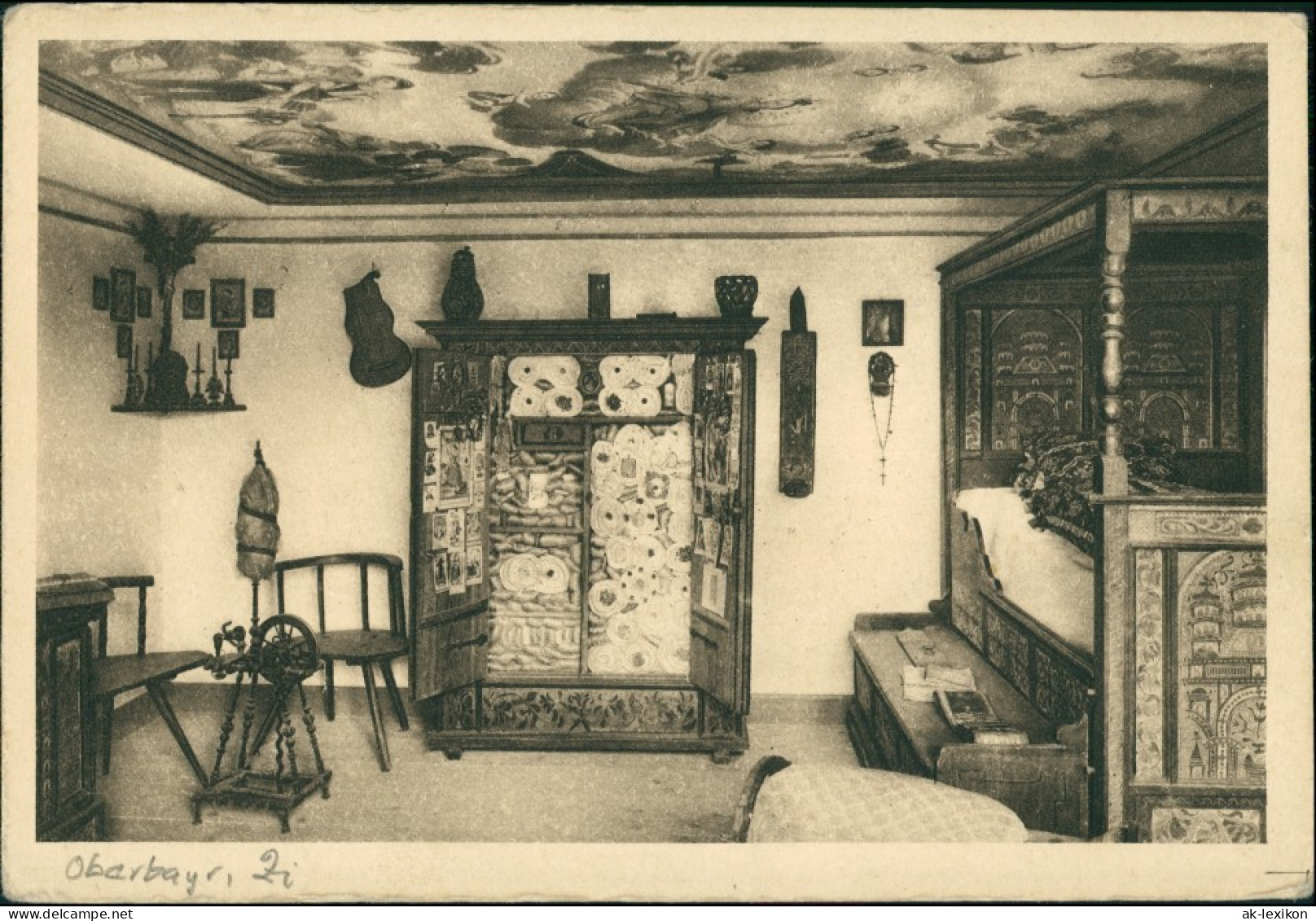 Ansichtskarte Miesbach Oberbayerisches Zimmer 1929 - Miesbach