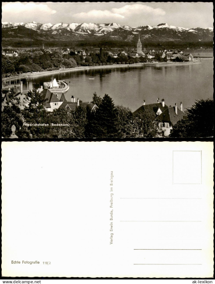 Ansichtskarte Friedrichshafen Panorama Mit Hafen Und Bergen 1965 - Friedrichshafen