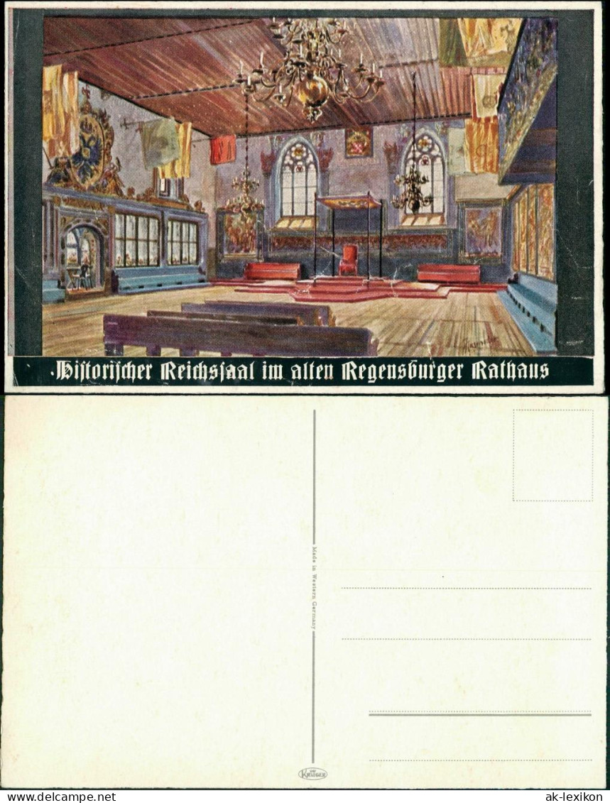 Ansichtskarte Regensburg Rathaus Historischer Reichssaal 1932 - Regensburg