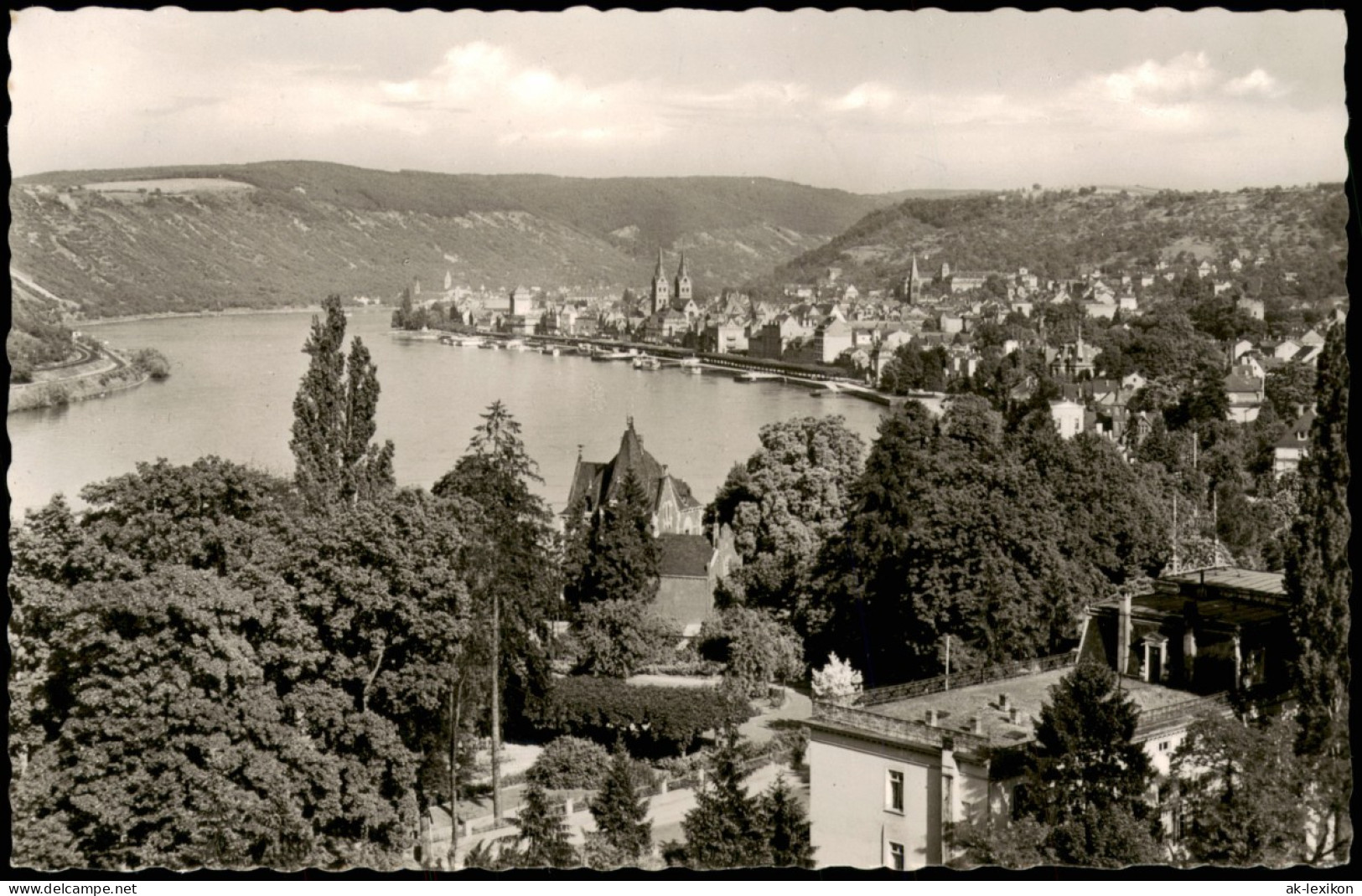 Ansichtskarte Boppard Blick Auf Die Stadt 1954 - Boppard