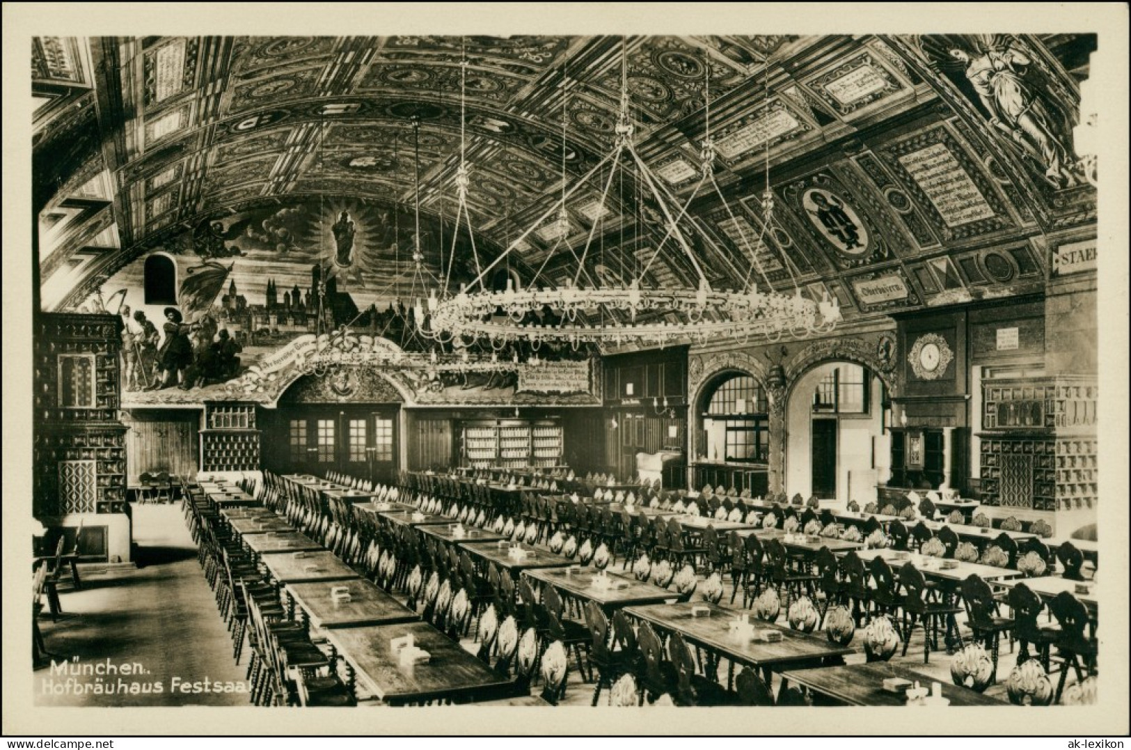 Ansichtskarte München Hofbräuhaus, Festsaal 1932 - Muenchen