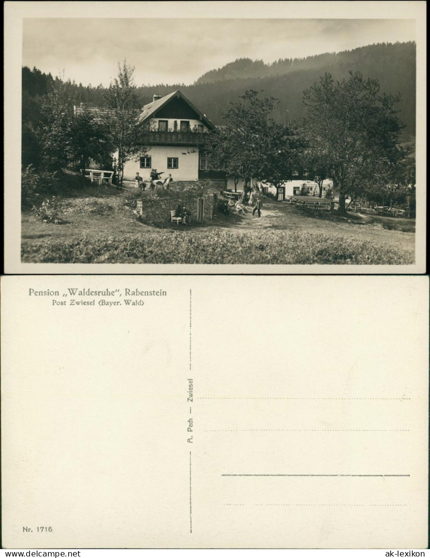 Ansichtskarte Rabenstein-Zwiesel Pension "Waldesruhe" 1932 - Zwiesel