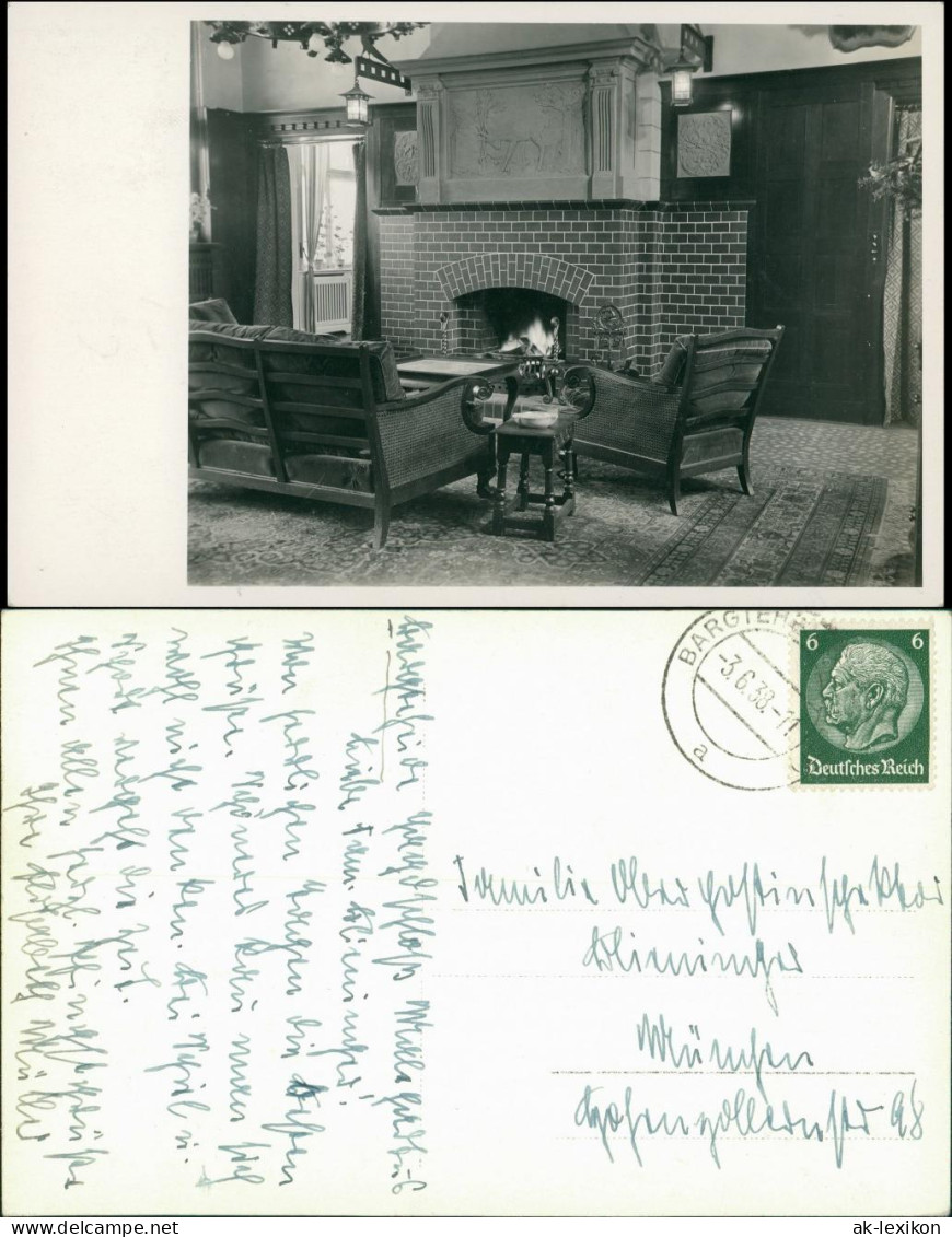 Wohnungen, Zimmer Innenansichten Kaminzimmer Möbel 1938 Privatfoto - Unclassified