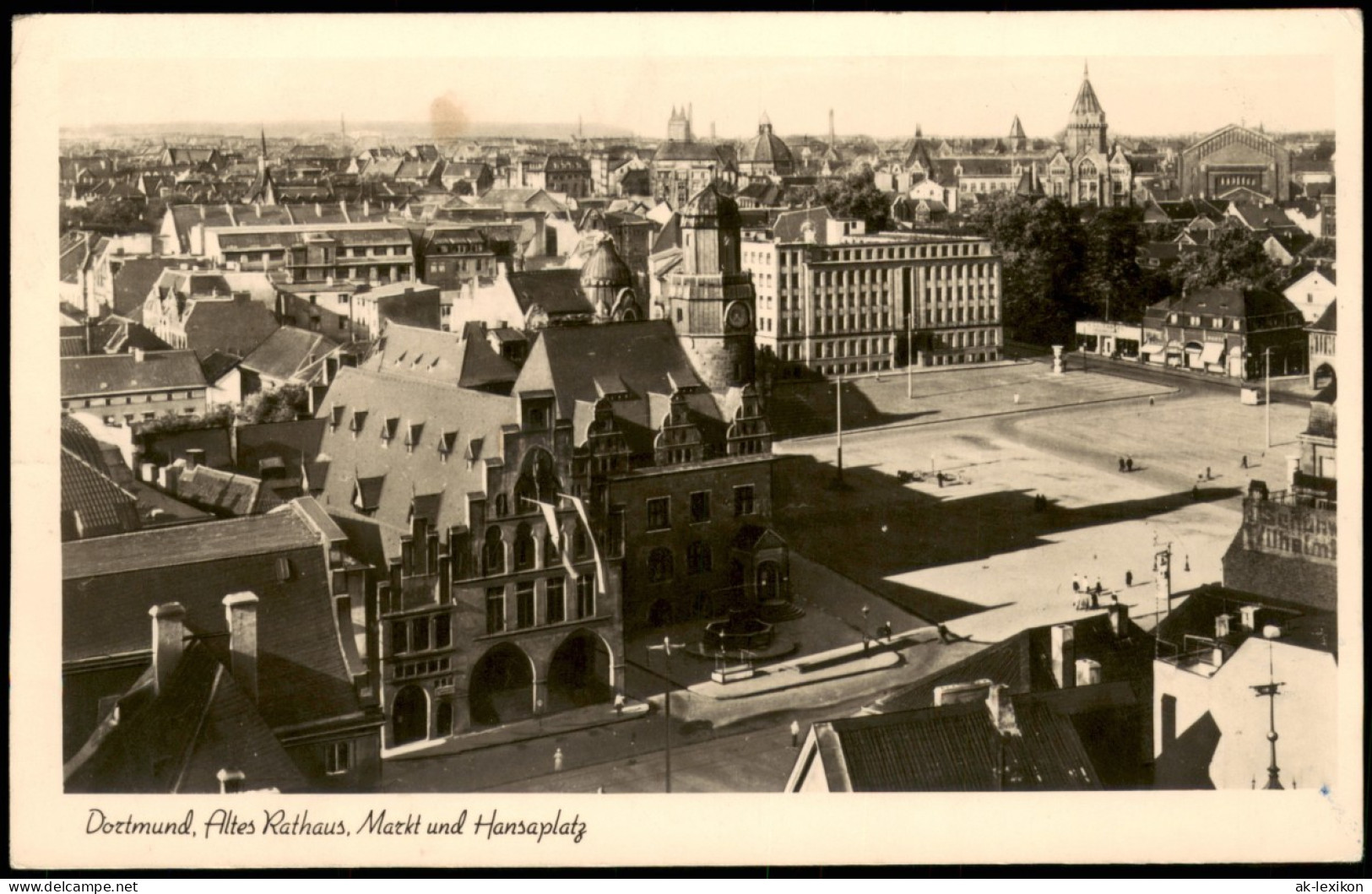 Ansichtskarte Dortmund Blick über Den Hansaplatz 1949 - Dortmund