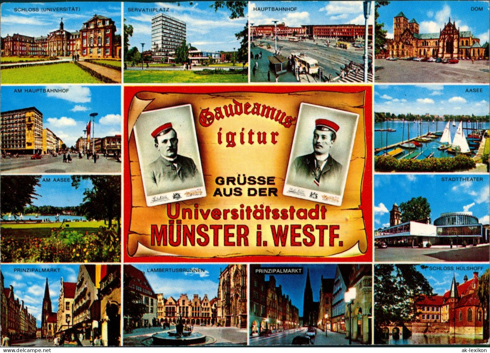 Ansichtskarte Münster (Westfalen) Universitätsstadt, Gaudeamus Igitur 1985 - Münster