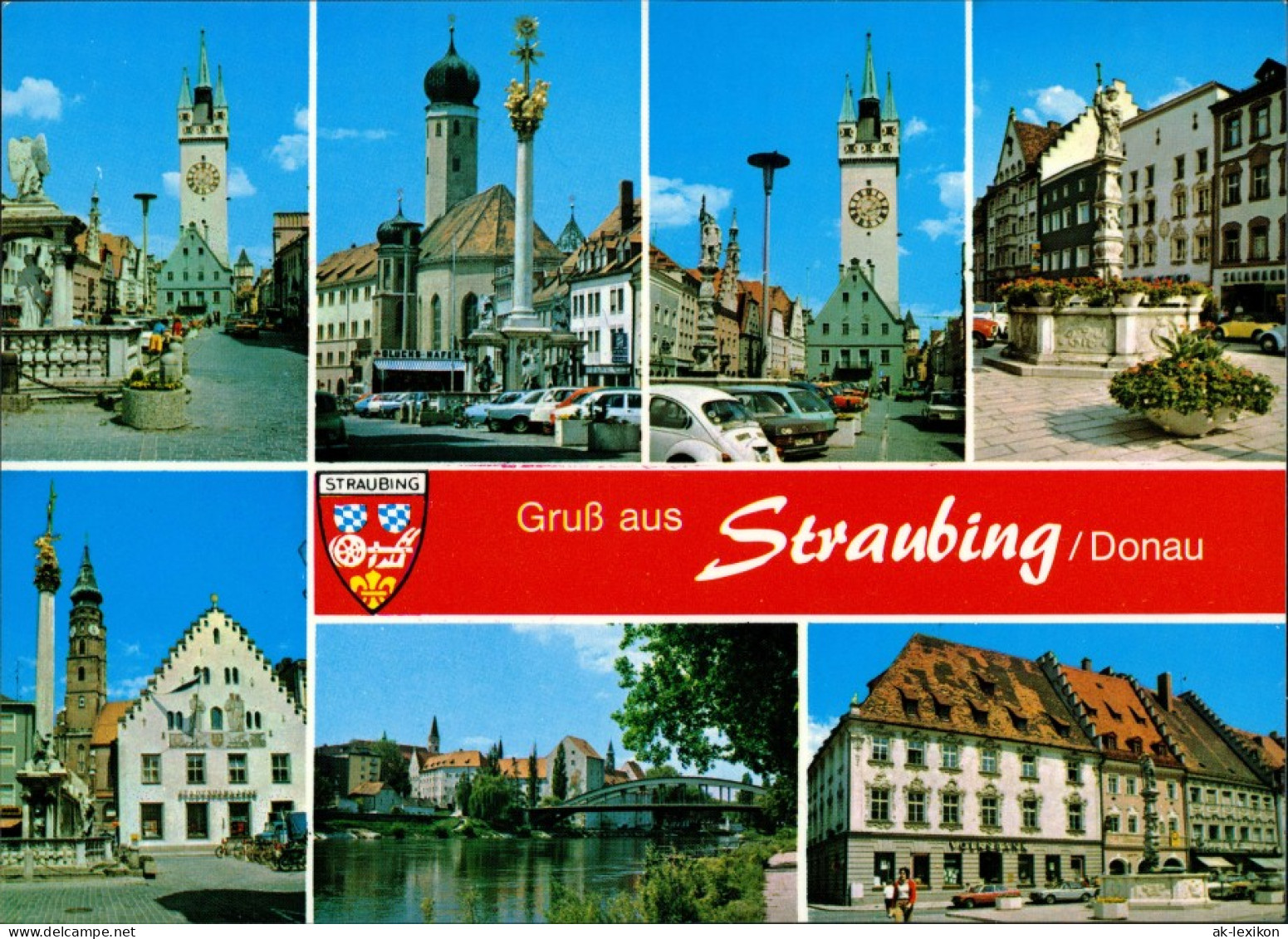 Ansichtskarte Straubing Ansichten, Autos, VW-Käfer 1990 - Straubing