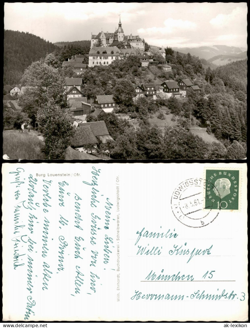 Ansichtskarte Lauenstein-Ludwigsstadt Stadt Und Burg 1961 - Autres & Non Classés