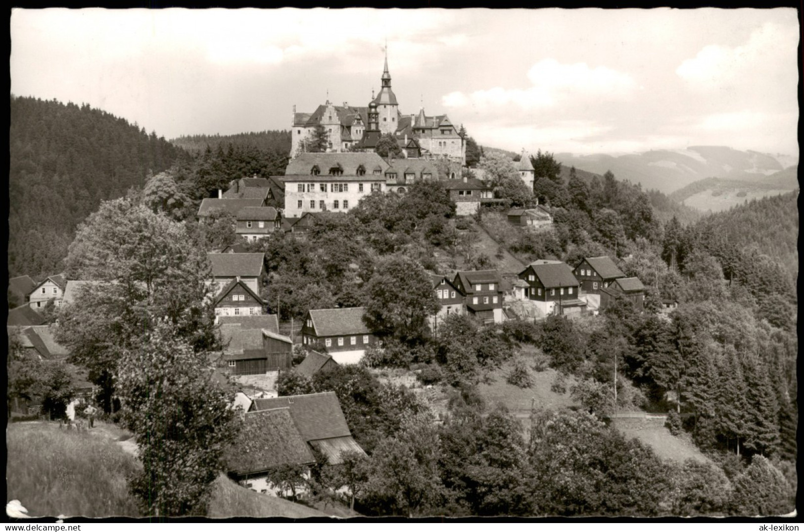 Ansichtskarte Lauenstein-Ludwigsstadt Stadt Und Burg 1961 - Autres & Non Classés