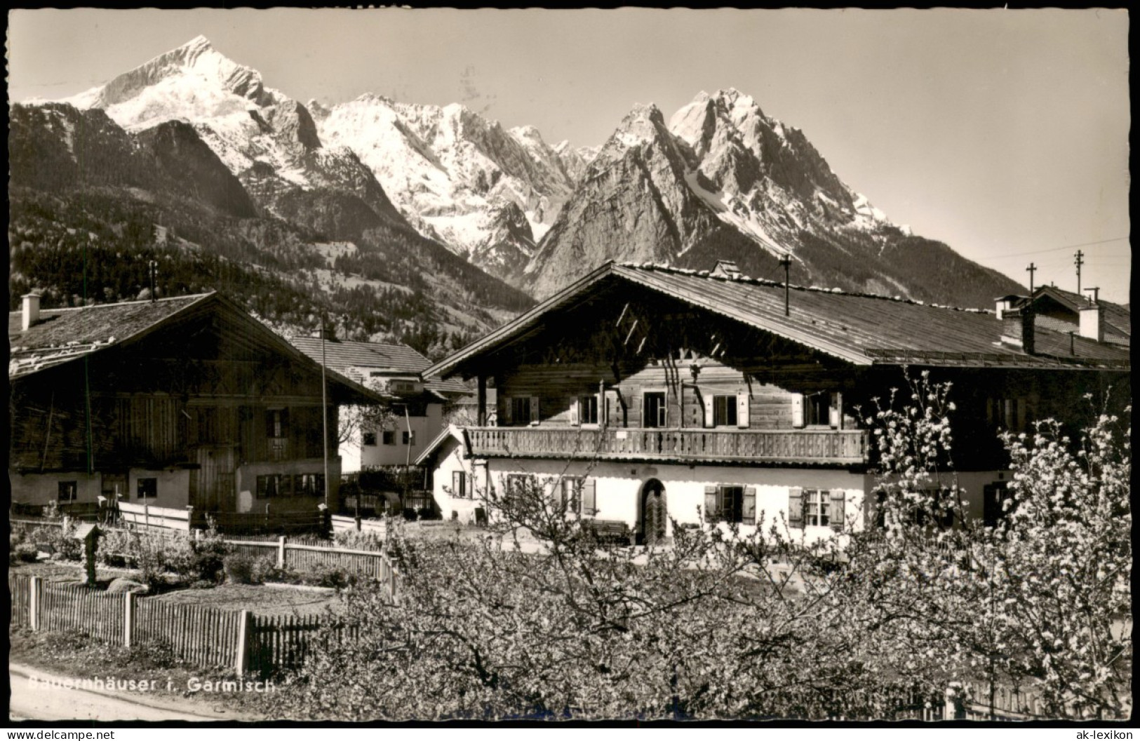 Ansichtskarte Garmisch-Partenkirchen Bauernhäuser 1955 - Garmisch-Partenkirchen