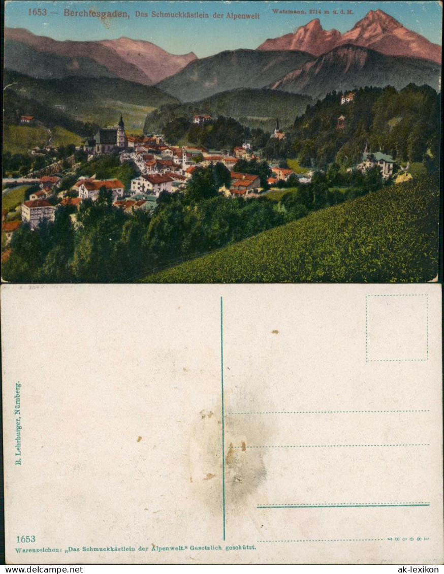 Ansichtskarte Berchtesgaden Stadtpartie 1913 - Berchtesgaden