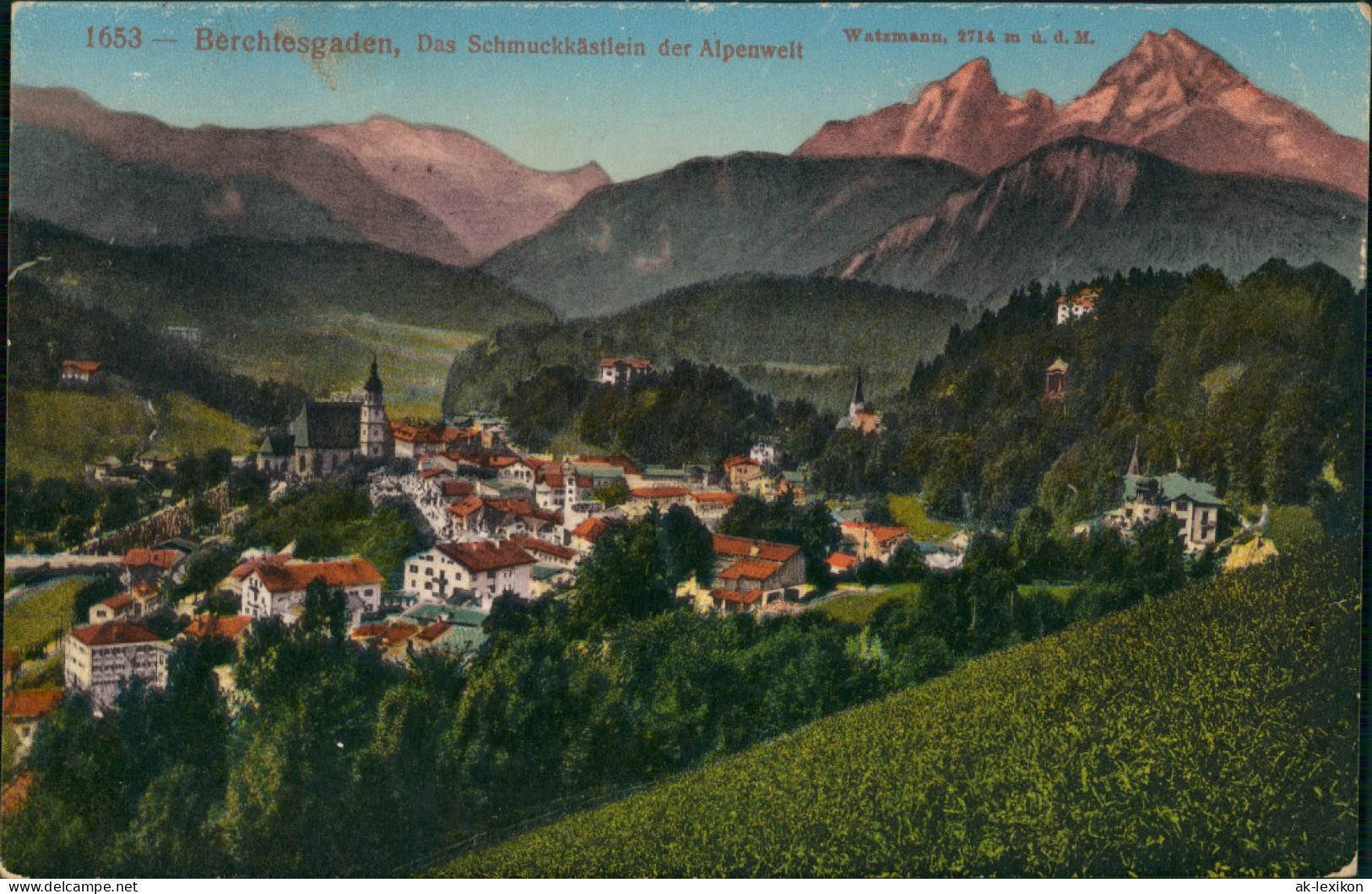 Ansichtskarte Berchtesgaden Stadtpartie 1913 - Berchtesgaden
