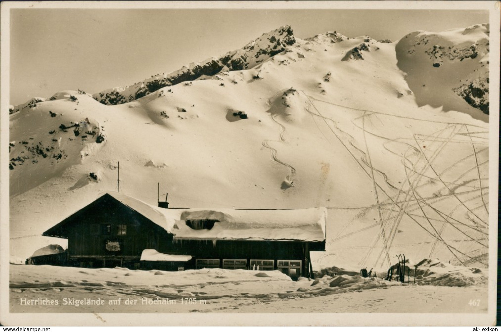 Ansichtskarte Garmisch-Partenkirchen Skigebiet Hochalm 1934 - Garmisch-Partenkirchen