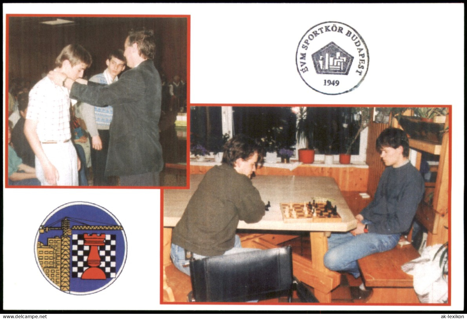 .Ungarn Az ÉVM SK (Budapest) Schach-Motiv-/Korrespondenzkarte (Chess) 1990 - Hungary