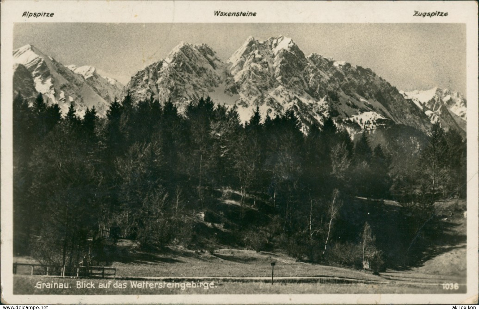 Ansichtskarte Grainau Waxenstein (Wettersteingebirge) Grainau Allgäu 1935 - Autres & Non Classés