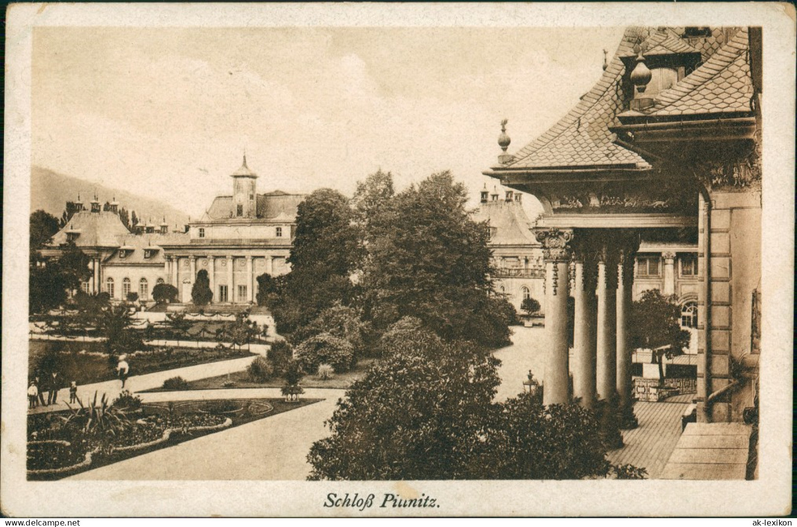 Ansichtskarte Pillnitz Schloss Pillnitz Mit Schlossgarten, Gebäude 1925 - Pillnitz