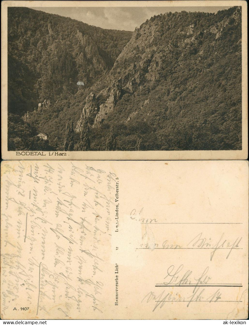 Ansichtskarte Treseburg Bodetal Harz Felsen Landschaft 1920 - Altri & Non Classificati