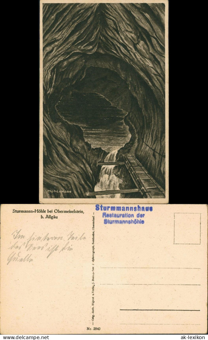 Obermaiselstein (Oberallgäu) Sturmanns-Höhle Höhlensee Höhlen Innenansicht 1920 - Autres & Non Classés