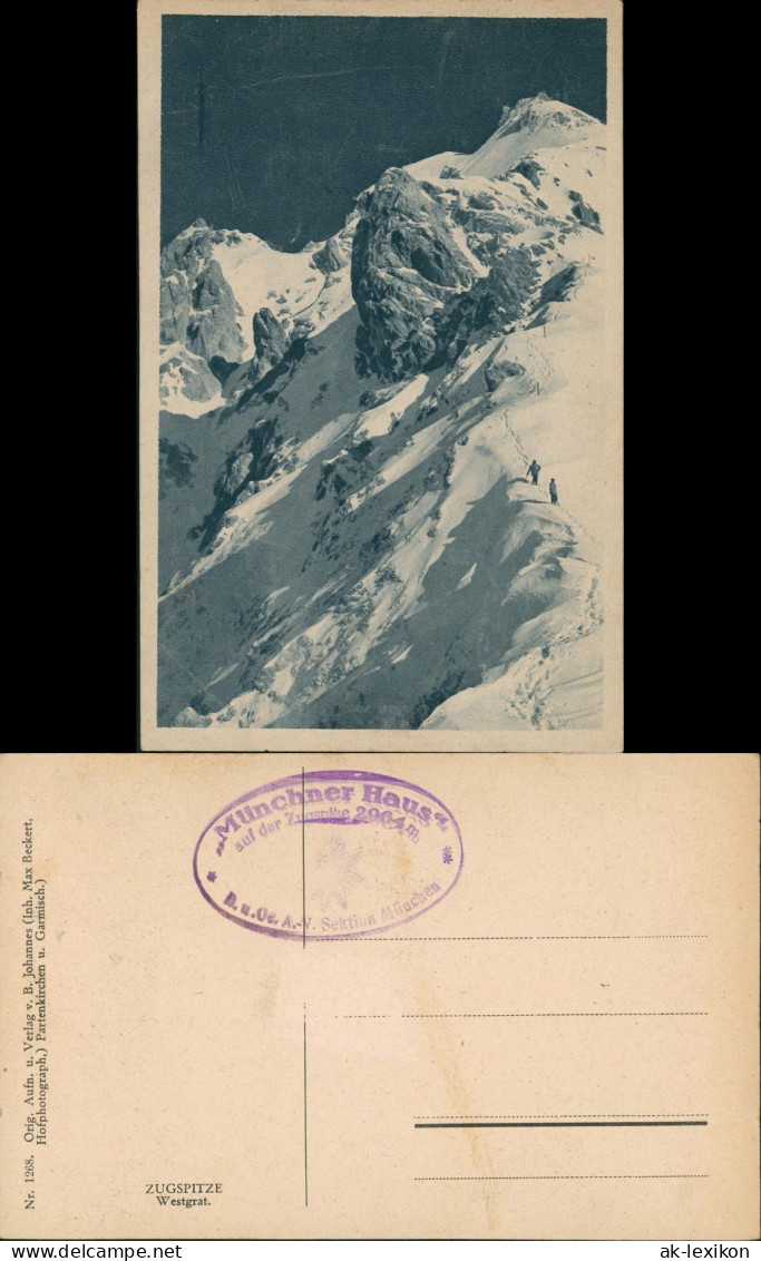 Grainau Alpen (Allgemein) Zugspitze Westgrat Wettersteingebirge 1920 - Autres & Non Classés