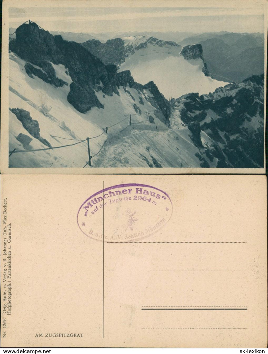 Grainau Alpen (Allgemein) Zugspitze Wettersteingebirge Zugspitzgrat 1920 - Autres & Non Classés