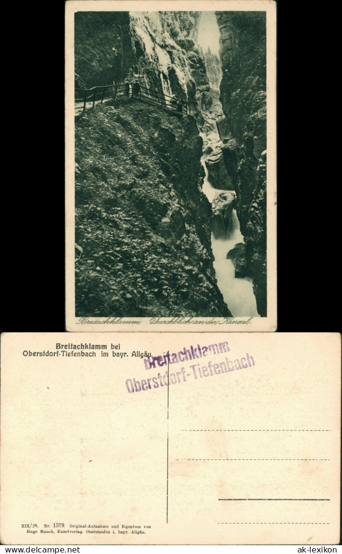 Tiefenbach-Oberstdorf (Allgäu) Breitachklamm Oberstdorf   Allgäu 1925 - Oberstdorf