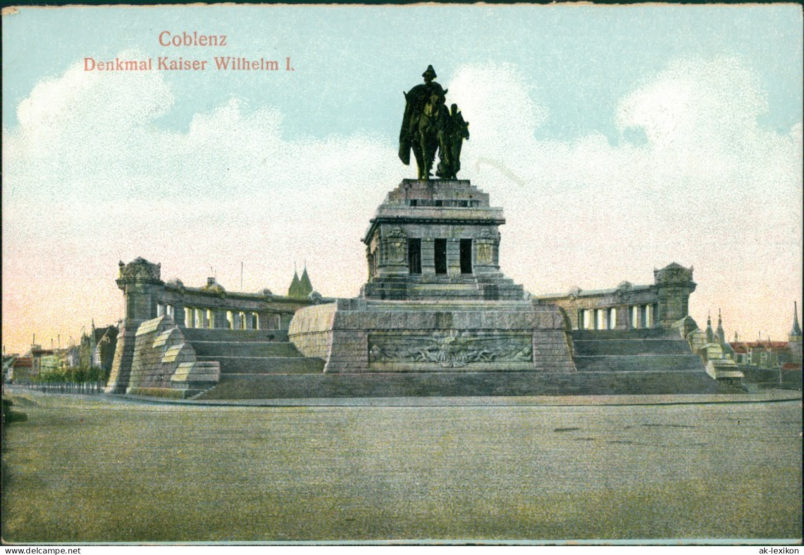 Ansichtskarte Koblenz Partie Am Denkmal Kaiser Wilhelm I. (am Dt. Eck) 1910 - Koblenz