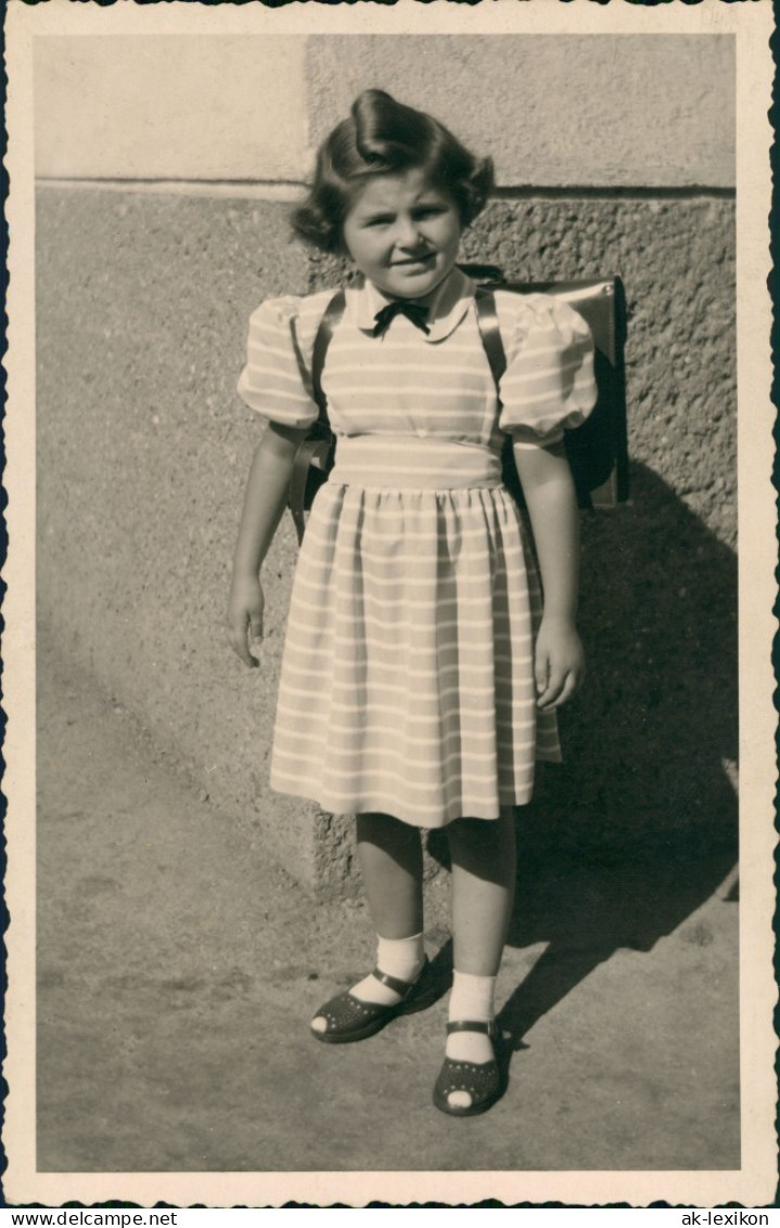 Foto  Mädchen Einschulung 1956 Privatfoto - Primo Giorno Di Scuola