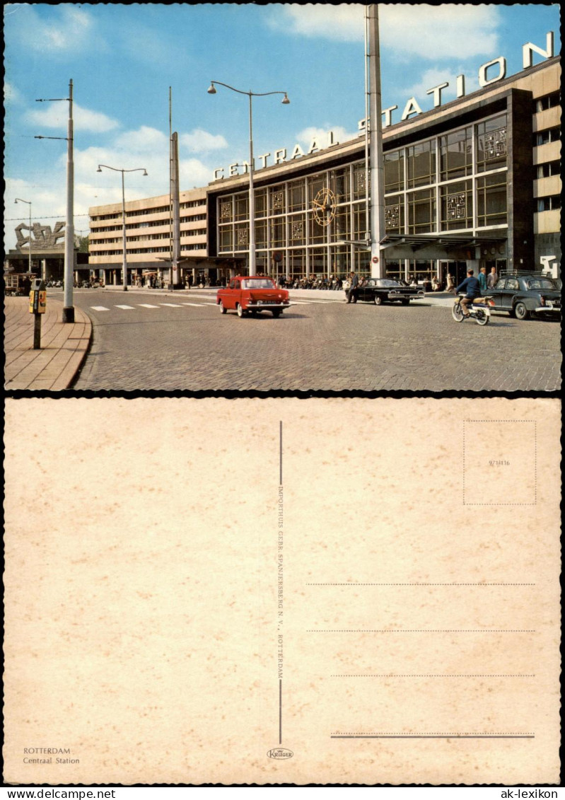 Postkaart Rotterdam Rotterdam Centraal Station Hauptbahnhof 1960 - Rotterdam