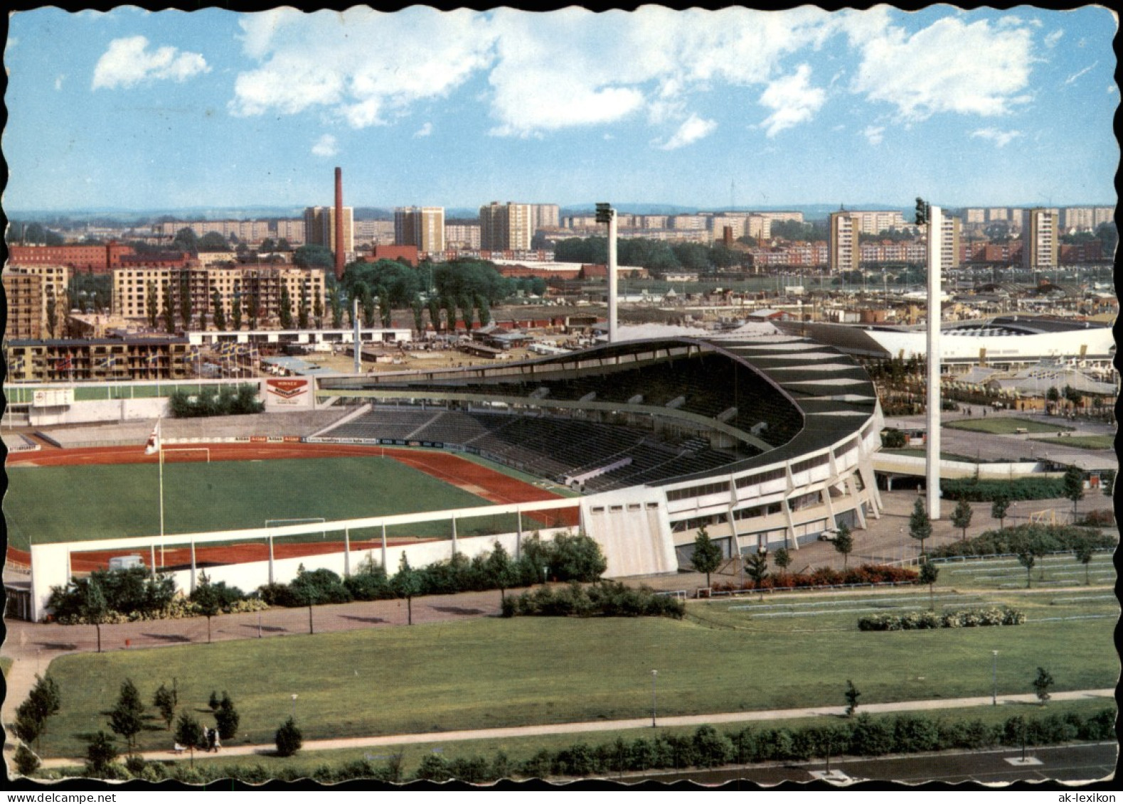 Postcard Malmö Stadion Fussball Football Soccer Stadium 1965 - Zweden