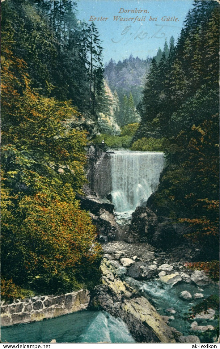 Ansichtskarte Dornbirn Erster Wasserfall Bei Gütle 1914 - Sonstige & Ohne Zuordnung