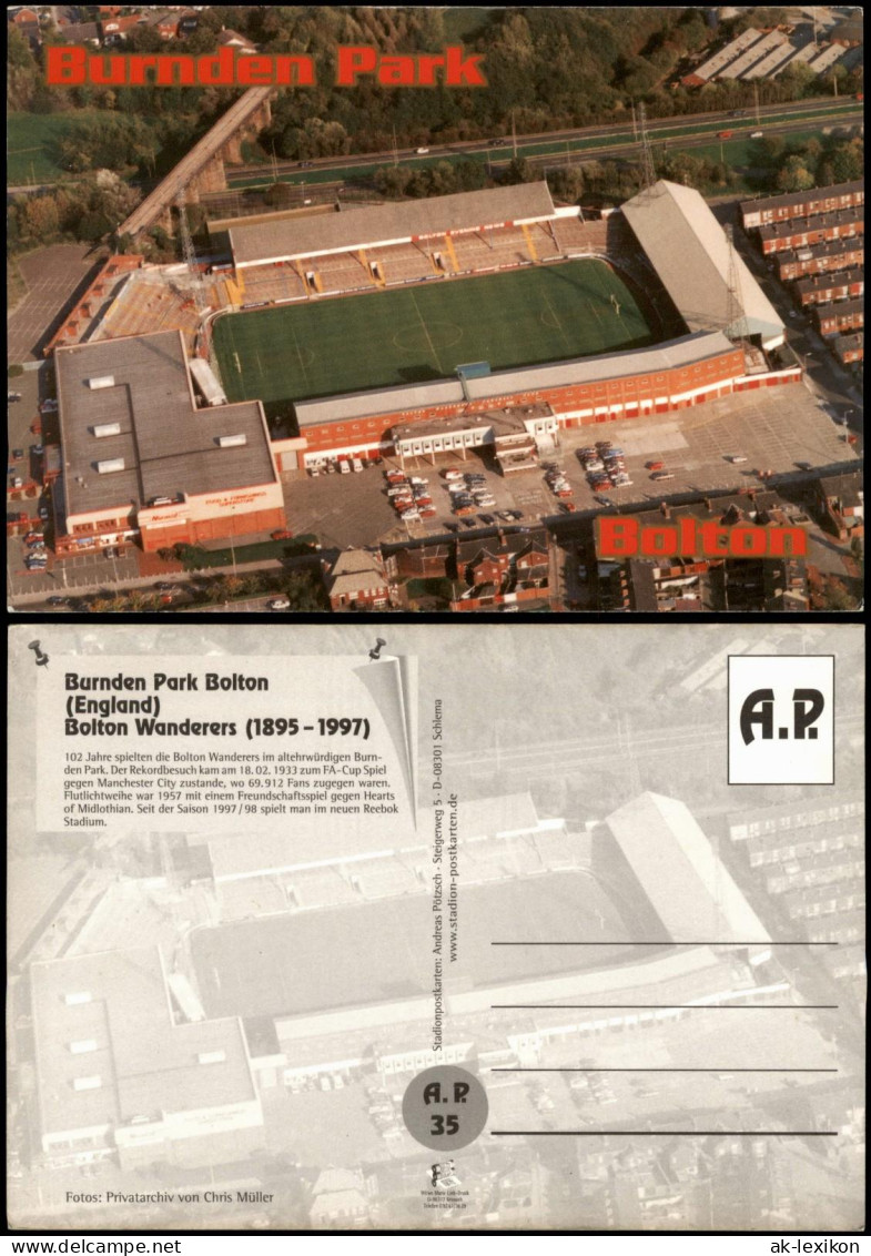 Burnden Park Bolton (England) Wanderers Fussball Football Stadium 1997 - Soccer