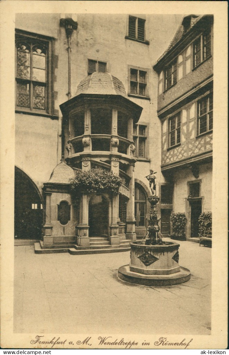 Ansichtskarte Frankfurt Am Main Wendeltreppe Im Römerhof 1925 - Frankfurt A. Main