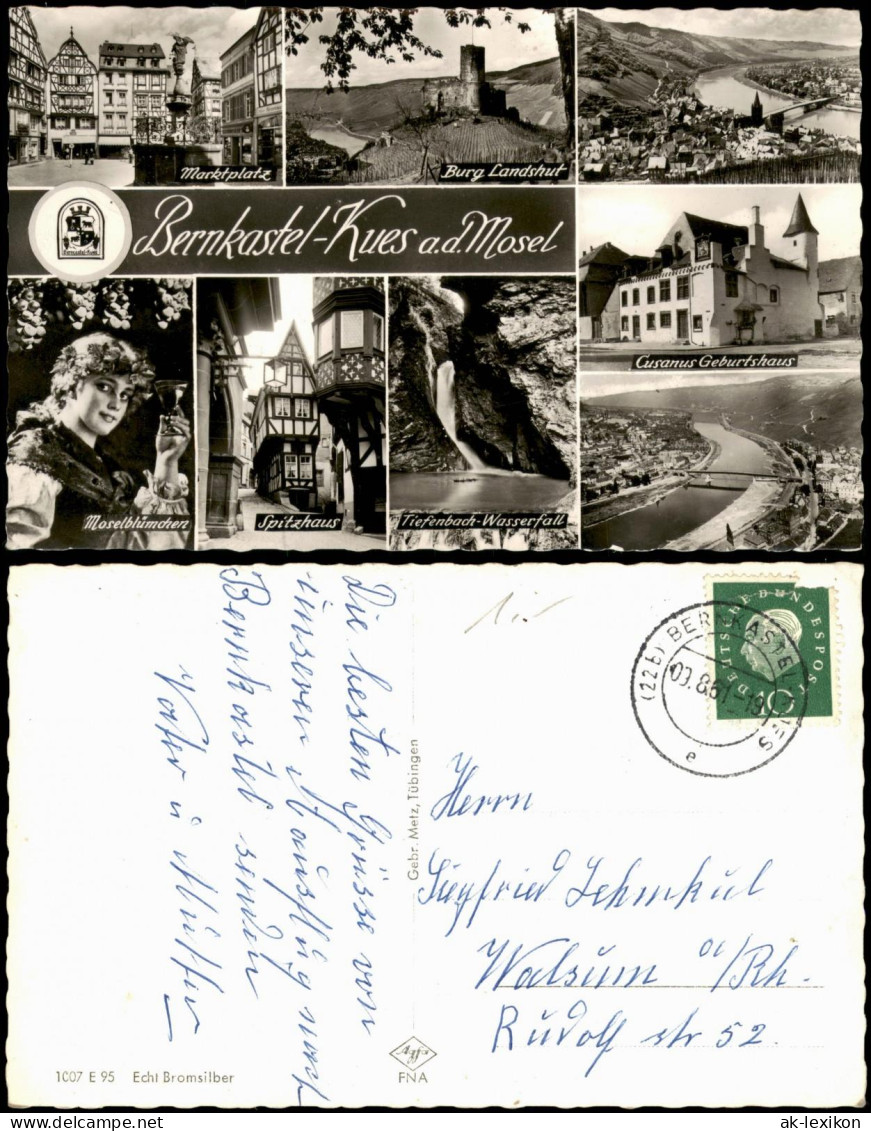 Bernkastel-Kues  Mit Burg Landshut, Spitzhaus, Tiefenbach-Wasserfall Uvm. 1961 - Bernkastel-Kues